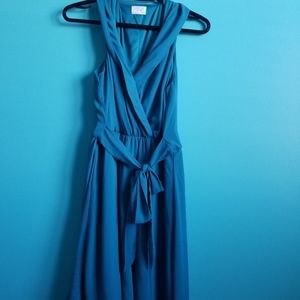 ☀️Turquoise knee length dress